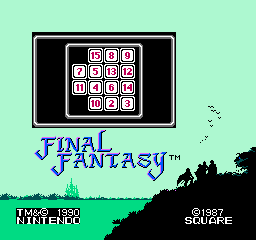 Mini-jeu du taquin dans Final Fantasy I