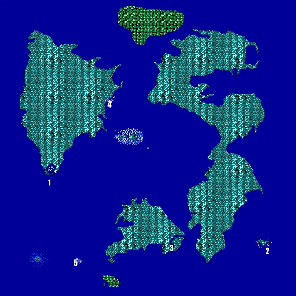 Monde 2 — Zones immergées