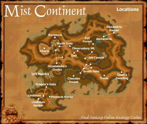 Carte du monde de Final Fantasy IX Carte du monde — Final Fantasy IX (2)