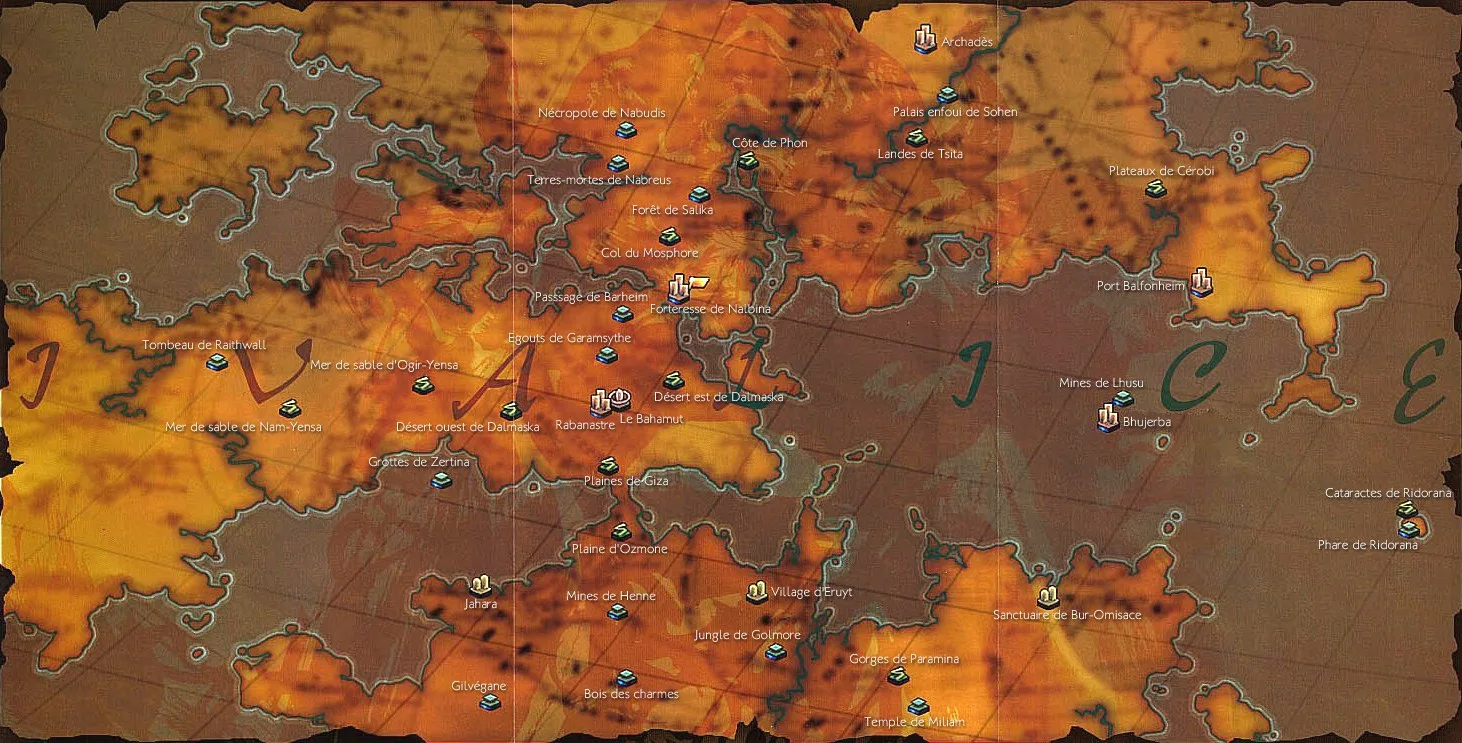 Carte du monde d'Ivalice — Final Fantasy XII