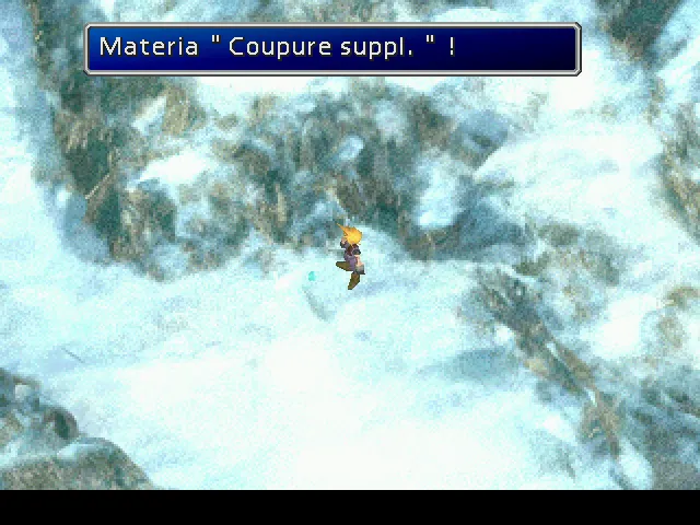 La Matéria Coupure supplémentaire est peu visible à cause de la neige