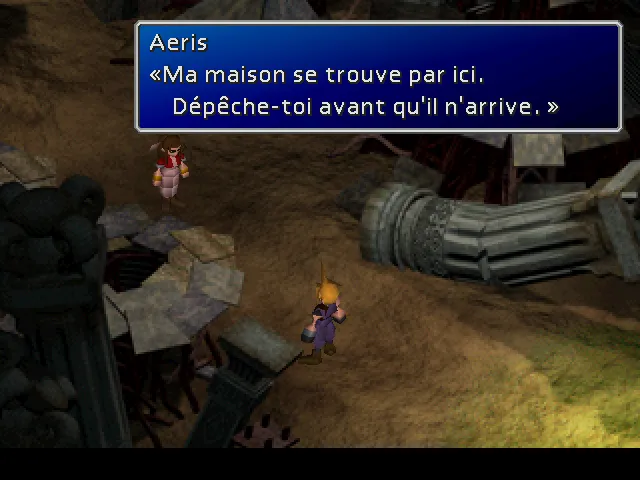 Suivez Aéris jusqu'aux taudis du Secteur 5