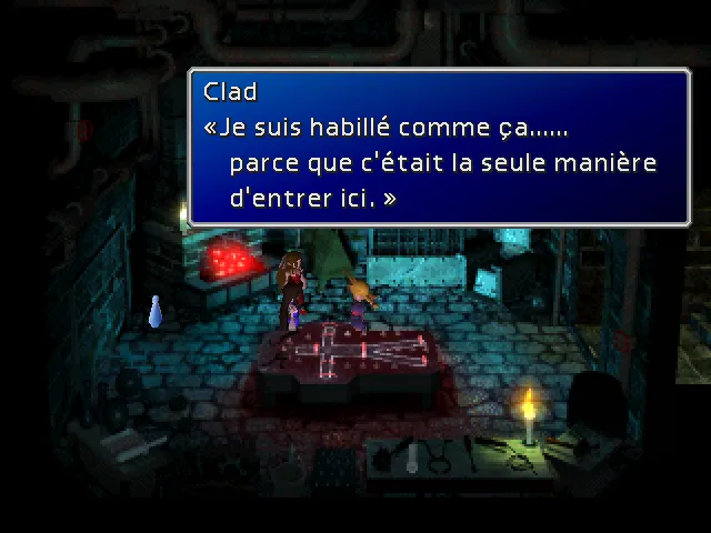 Les retrouvailles avec Tifa, dans la salle de torture