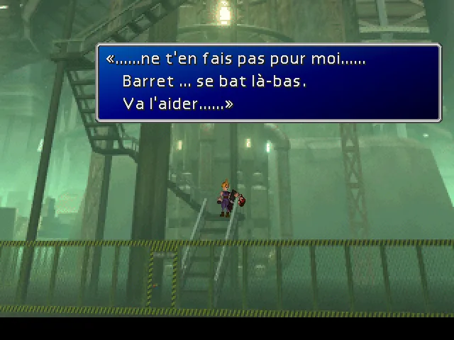 Biggs vous encourage à monter en haut du pilier pour aider Barret