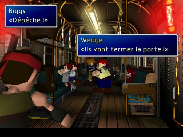 Dépêchez-vous de traverser les wagons dans le train